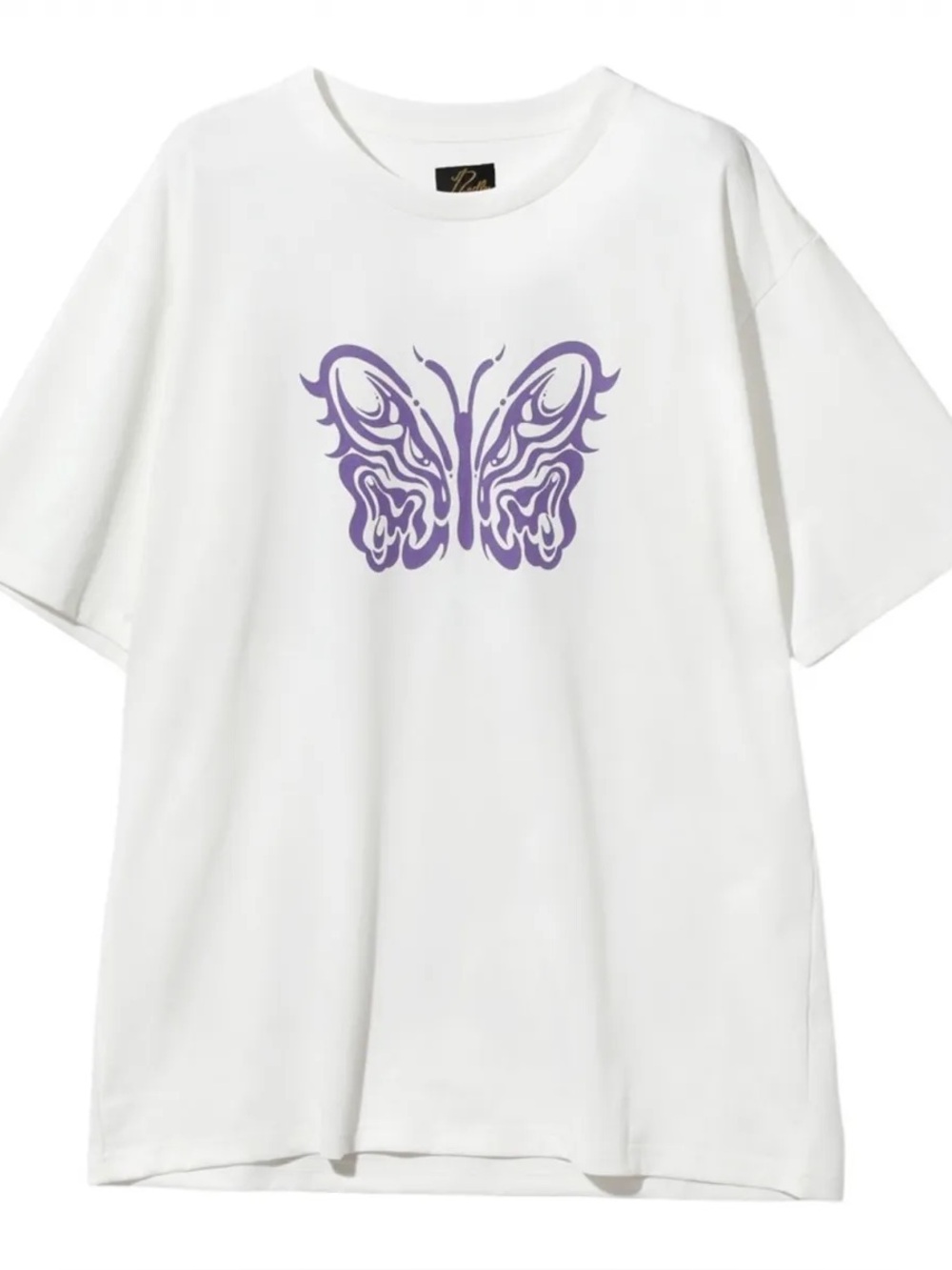 Needles x Kae Tanaka Crew Neck Tee White Butterfly Papillon Japan Graphic in L